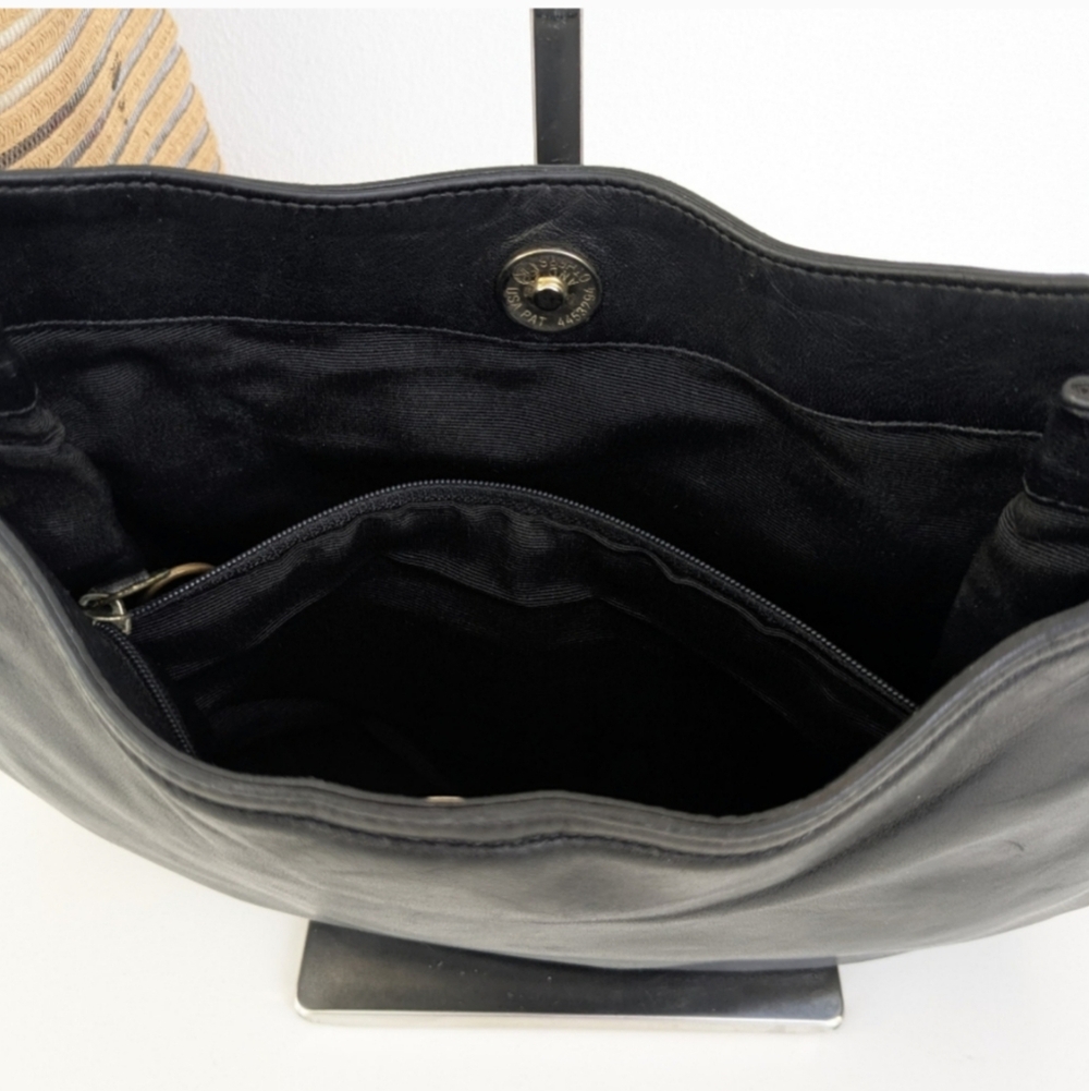 ๐ Coach Ashton Girlie Black Leather Shoulder Bag Vintage Vtg Nappa Hobo - Picture 8 of 10
